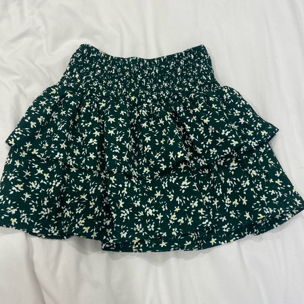 ZARA kids girls skirt size 10 green floral